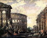 Giovanni Paolo Panini Ancient Roman Ruins oil painting